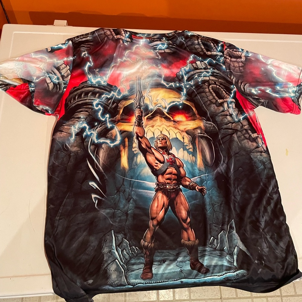 💀 He-Man Castle Greyskull I HAVE THE POWER!! MOTU US 2XL Print Allover 💀